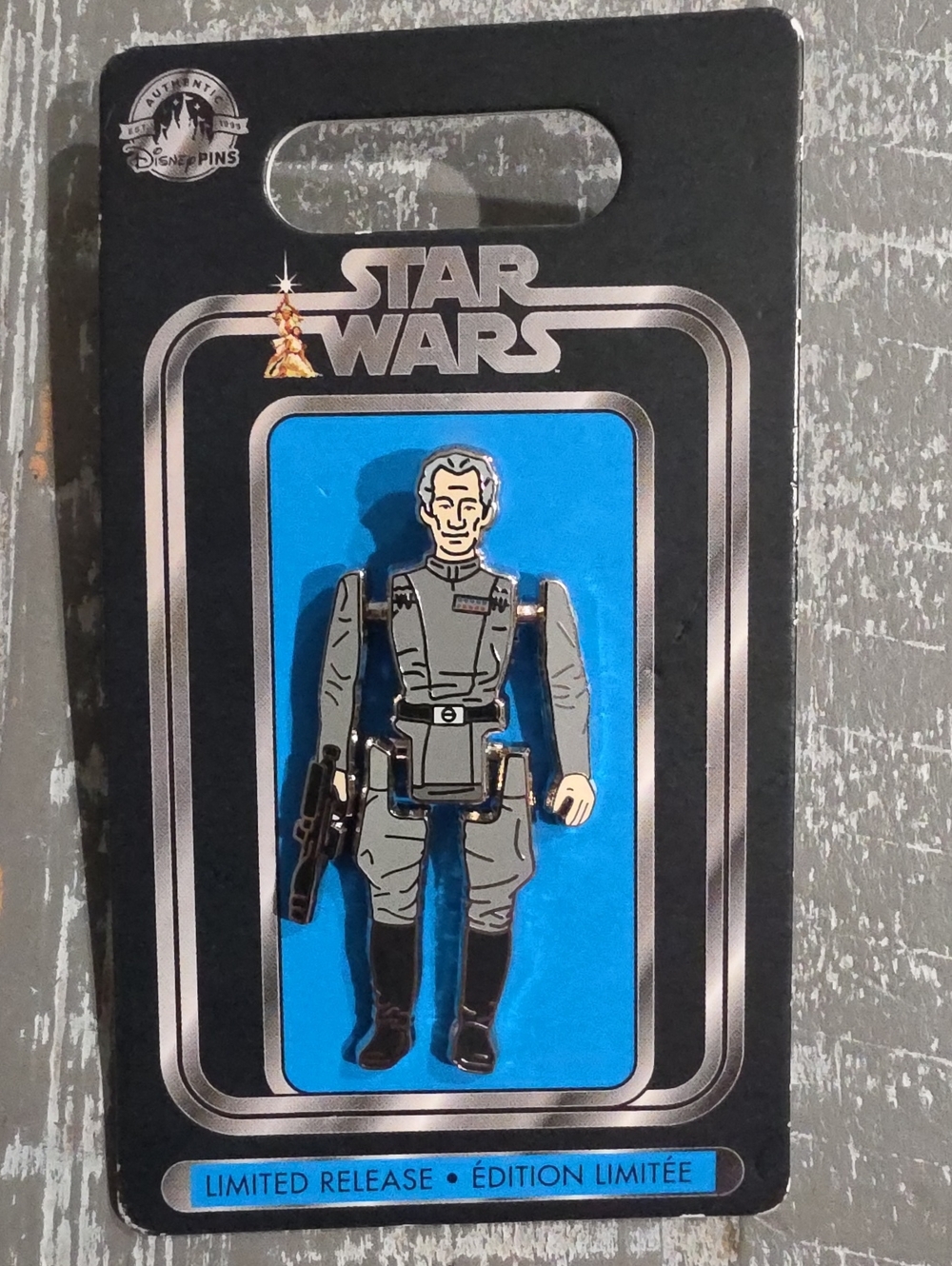 Disney Parks Star Wars Grand Moff Tarkin Action Figure Articulated Pin, Empire